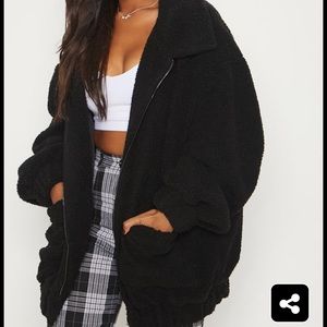 Black Borg Pocket Front Coat